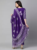 Gosriki Women'S Cotton Blend Printed Straight Kurta With Pant & Dupatta (Sayara-Blue-Gs_Xl_Blue_X-Large),Blue,,B0CKFKQ5KC