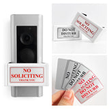 2-Pack Retractable No Soliciting Sign for Front Door, Ideal for Night Shift, Pets & Babies, Fits Any Doorbell Camera, Easy Insta