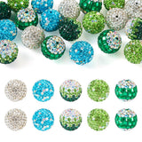 Fashewelry 20pcs 16mm Rhinestone Beads Round Bling Crystal Disco Ball Clay Beads Mixed Color for DIY Necklace Bracelet Beadable