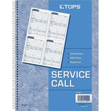 TOPS Duplicate Service Call Book BOOK,SERV.CALL,200ST,NCR 1093572 (Pack of8)