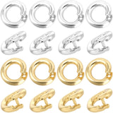 Winsyison 20pcs Split Open End Jump Ring, 14K Gold & Silver Plated Locking Circle Clasp Ring, ID 3mm Connector Accessories for E