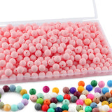 Sunrony 240Pcs 12mm Silicone Beads for Keychain Making, Round Silicone Beads for Pens and Necklace Bracelet Crafts Making(Candy