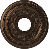 Ekena Millwork CMP13BACAB Baltimore Thermoformed PVC Ceiling Medallion (Fits Canopies up to 5 1/4), 13OD x 3 1/2ID x 3/4P, Metal