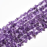 Genuine Amethyst Chip Beads 5-8mm Irregular Shaped Tumbled Chips Stone Loose Bead for Jewelry Making 1 Strand 32