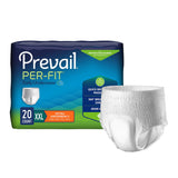 Prevail Per-Fit Extra Disposable Underwear Pull On with Tear Away Seams 2X-Large, PF-517/1, 80 Ct