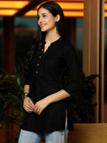 Libas Women'S Viscose Rayon Straight Kurtis (29288I_Black Black Xs
