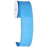 Meseey Turquoise Blue Burlap Wired Edge Ribbon - 2.5 Inch x 10 Yards Rustic Jute Ribbon for Beach Weddings, DIY Crafts, Christma