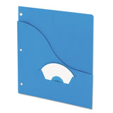 Pendaflex PFX32902 Essentials Slash Pocket Project Folders, 3 Holes, Letter, Blue (Pack of 25)