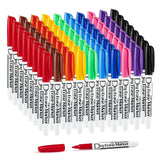 Volcanics Dry Erase Markers Low Odor Fine Whiteboard Markers Thin Box of 80, 10 Colors