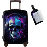 Janenfna Luggage Cover + Luggage Tag, Washable Elastic Travel Suitcase Protector With Concealed Zipper For Men Women Teens Boys