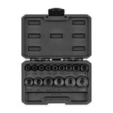 TEKTON 3/8 Inch Drive 12-Point Impact Socket Set with Case, 15-Piece (1/4-1 in.) | SID91304