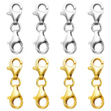 OHINGLT Double Lobster Claw Clasps Necklace Extender Silver and Gold, Double End Design Necklace Clasps and Closures, Bracelet C