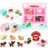 SweetAce 32Pcs Dog Toys for Kids Pretend Play Dog Figures Playset Toddlers Toy Interactive Puppy Role Play Set Realistic Dogs Ca