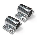 Pair Marine Boat Hand Rail Fitting 316 Stainless Steel 90 Degree Stanchion Rectangle Base Mount Hand Rail Fitting for 7/8inch (2