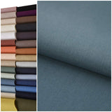 COTTONVILL 11COUNT Linen Blend Solid Bio Washing Fabric (3yard, 12-Blue Stone)