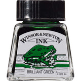 Winsor & Newton Drawing Ink, 14ml Bottle, Brilliant Green