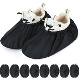 Frienda 8 Pairs Non Slip Reusable Shoe Covers Waterproof Boot Covers for Household Carpet Floor Protection Machine Washable (Med