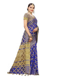 Satrani Womens Cotton Saree (1415St149_Royal Blue)