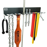 Double Circle Gym Storage Rack with 12 Hooks, Multi Purpose Gym Equipment Wall Rack Hanger for Pro Home Gym Storage for Exercise