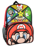 Super Mario Boys Front Tap Activated LED Light Up 16 Backpack
