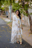 Anni Designer Women'S Rayon Viscose Printed Straight Kurta With Pant & Dupatta (Medal White_S_White_Small),White,S,Rayon,Regular,