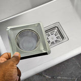 HIKIN SUPERMARKET?Stainless Steel Kitchen Sink Strainer (Fine Mesh Square Shape Sink Strainer)