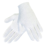 MCR Safety 8600C Inspectors Reversible/Unhemmed Cotton Blended Lisle Mens Gloves with Straight Thumb, White, Large, 12Pair