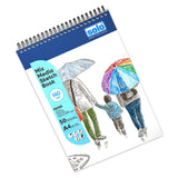 Solo Mixed Media Sketchbook/Drawing Notebook (1, A4, Potrait, Design2)
