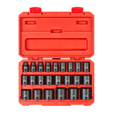 TEKTON 1/2 Inch Drive 6Point Impact Socket Set, 23Piece (1032 mm) | SID92322