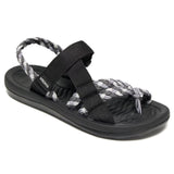 MEGNYA Arch Support Cloud Foam Walking Shoes for Women, Braided Slingback Strap Sandals with Adjustable Hook and Loop, Comfortab