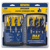 IRWIN Tools SPEEDBOR Max Speed Auger Wood Drill Bit Set, 6-Piece, 3041006
