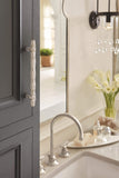 Amerock | Cabinet Pull | Marble White/Polished Nickel | 6-5/16 Inch (160 Mm) Center To Center | Carrione | 1 Pack | Drawer Pull