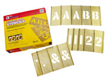 Stencil SetLetter/Number 4 Brass 92Pcs.