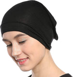 Bismaadh WomenS Cotton Ninja Stretch Jersey Coverage Black Scarf Hijab Cap Under Head Scarf