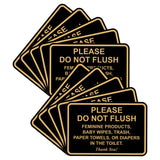 All Quality Classic Framed Please Do Not Flush Thank You Bathroom Etiquette Sign - 6 x 8 (Black-Gold) 10 Pack