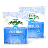 Charlies Soap Oxygen Bleach Powder 4 lb Bag, 2 Pack, (120 Loads Each)