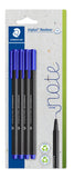 Staedtler Fineliner Pens - triplus - Blue Ink - Pack of 4, 334-3 BK4