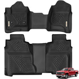 YITAMOTOR Floor Mats Compatible with 2014-2018 Silverado/Sierra 1500, 2015-2019 2500HD/3500HD Crew Cab, with 1st Row Bench Seat,