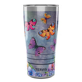Tervis Traveler Traveler Butterfly Garden Triple Walled Insulated Tumbler Travel Cup Keeps Drinks Cold & Hot, 20oz, Stainless St