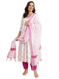 Libas Women'S Cotton Blend Kurta Set (400177O_Off White_M)