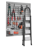 VEVOR Slat Wall Paneling, 4 x 4 ft, PVC Garage Slatwall with Modular Design, Grey Slat Wall Easy-to-Install Adjustable Slatwall