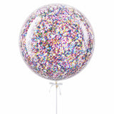 My Party Suppliers Bobo Balloon with Multi Color Confetti, Transparent Confetti Balloon for Birthday, Wedding, Anniversary, Baby