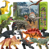 FRUSE Dinosaur Toys for Kids 3-5 - 12Pcs Dinosaur Figures with Interactive Dinosaur Sound Book,Included Realistic Roars,Story,QA