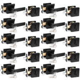 Probrico Square Keyed Entry Levers and Single Cylinder Deadbolts Combo Pack, Flat Black Heavy Duty Entrance Locksets for Office
