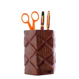 Wooden Crane Wooden Antique Pen Holder Stand for Office and Home Decor