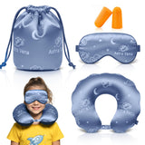 Astra Vena Child Travel Sleep Mask And Pillow Set 2 In 1 Cute Character Design For Kids Rest, Naps And Relaxation. Soft Comfor