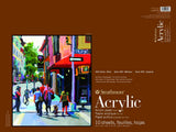 Strathmore 400 Series Acrylic Pad, Linen Finish, 18x24 Glue Bound, 10 Sheets