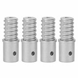 Garneck 4pcs Metal Threaded Pole Adapter for Extension Poles Broom Handle Threaded End Replacement with Reliable Locking for Pai