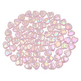 Tupalizy 100PCS Mini Acrylic Heart Beads 9mm AB Color Heart Charms for Jewelry Making Bracelets Necklaces Earrings Key Chains Ac
