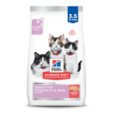 Hill's Science Diet Sensitive Stomach & Skin, Kitten, Stomach & Skin Sensitivity Support, Dry Cat Food, Salmon & Brown Rice, 3.5